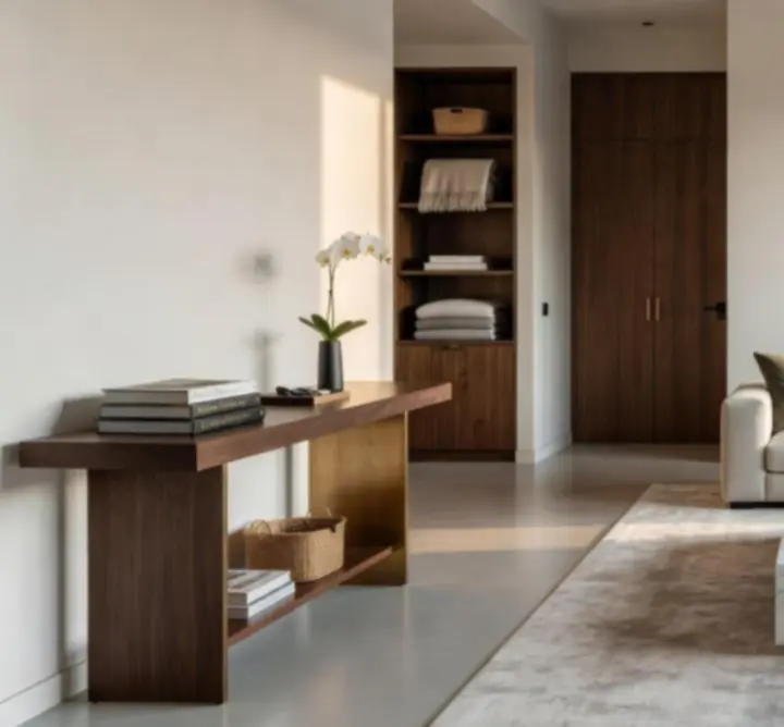 Modern ve düzenlenmiş lüks villa salon alanı